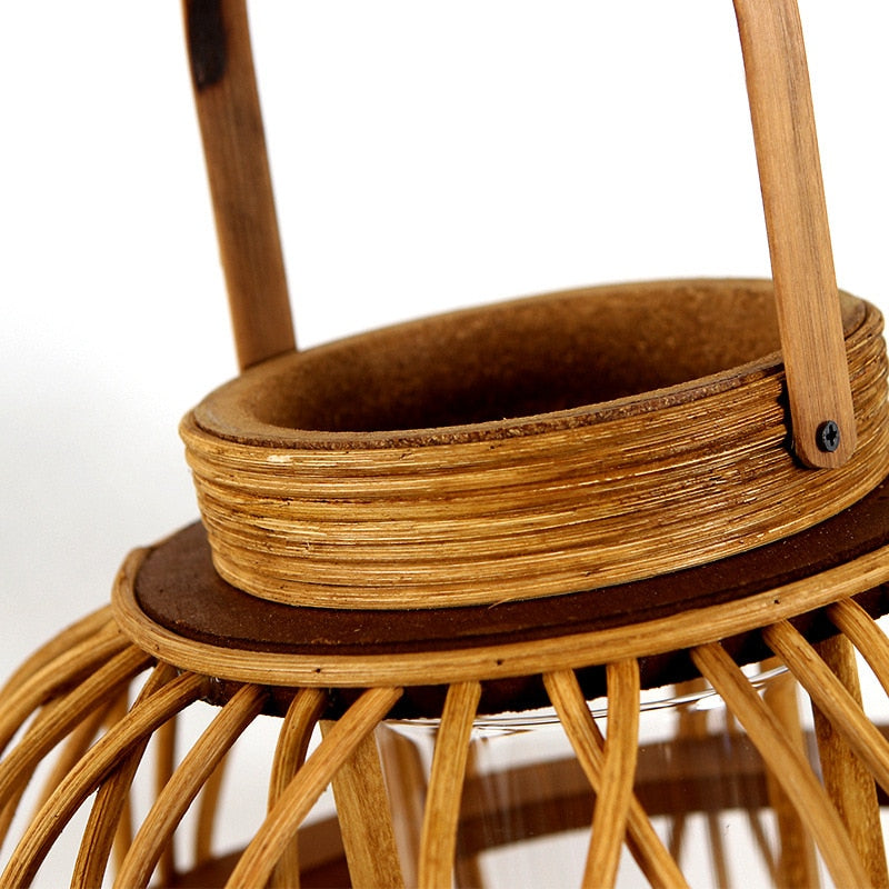 Chinese Wooden Rattan Lantern for Candles - The Daily Makeover