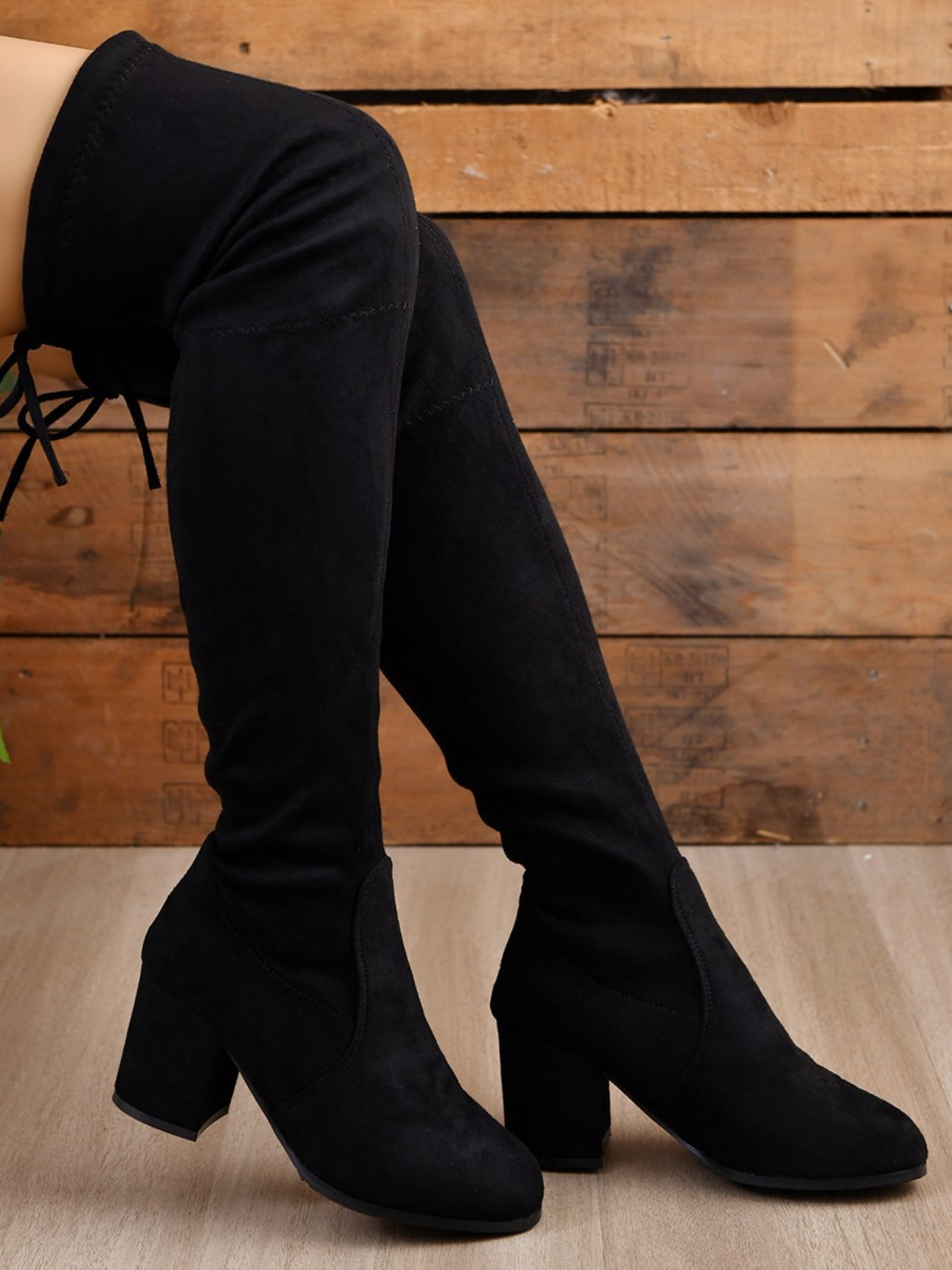 Round Toe Block Heel Boots - The Daily Makeover