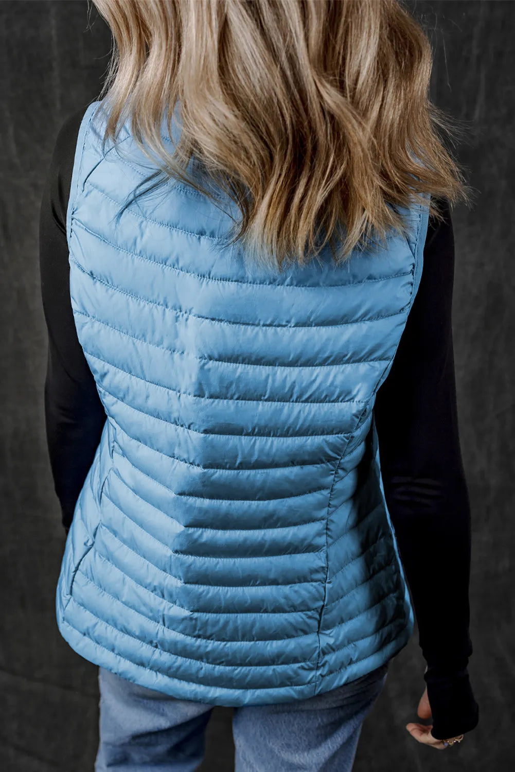 Pocketed Zip Up Vest Coat - The Daily Makeover