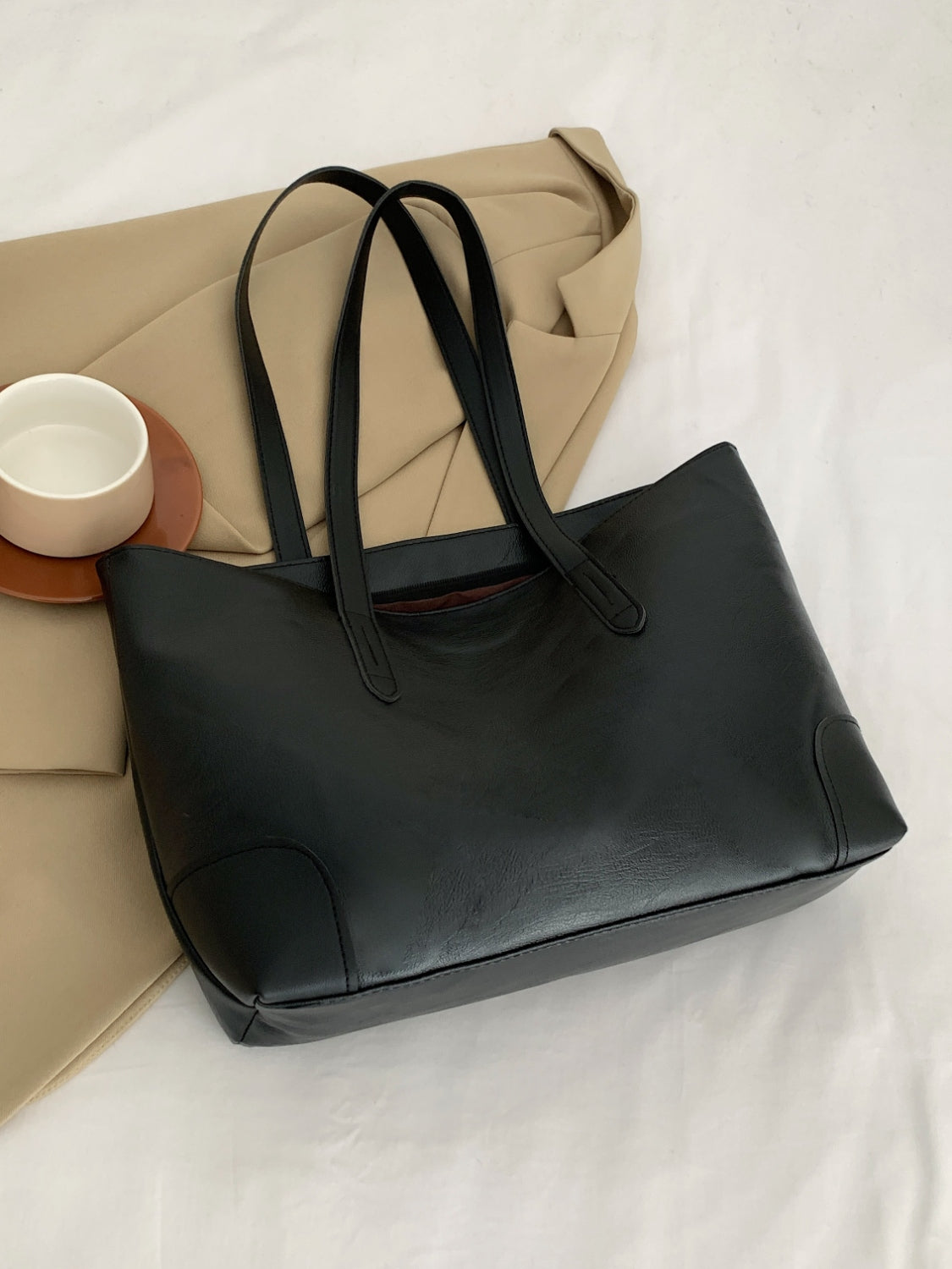 PU Leather Medium Tote Bag - The Daily Makeover