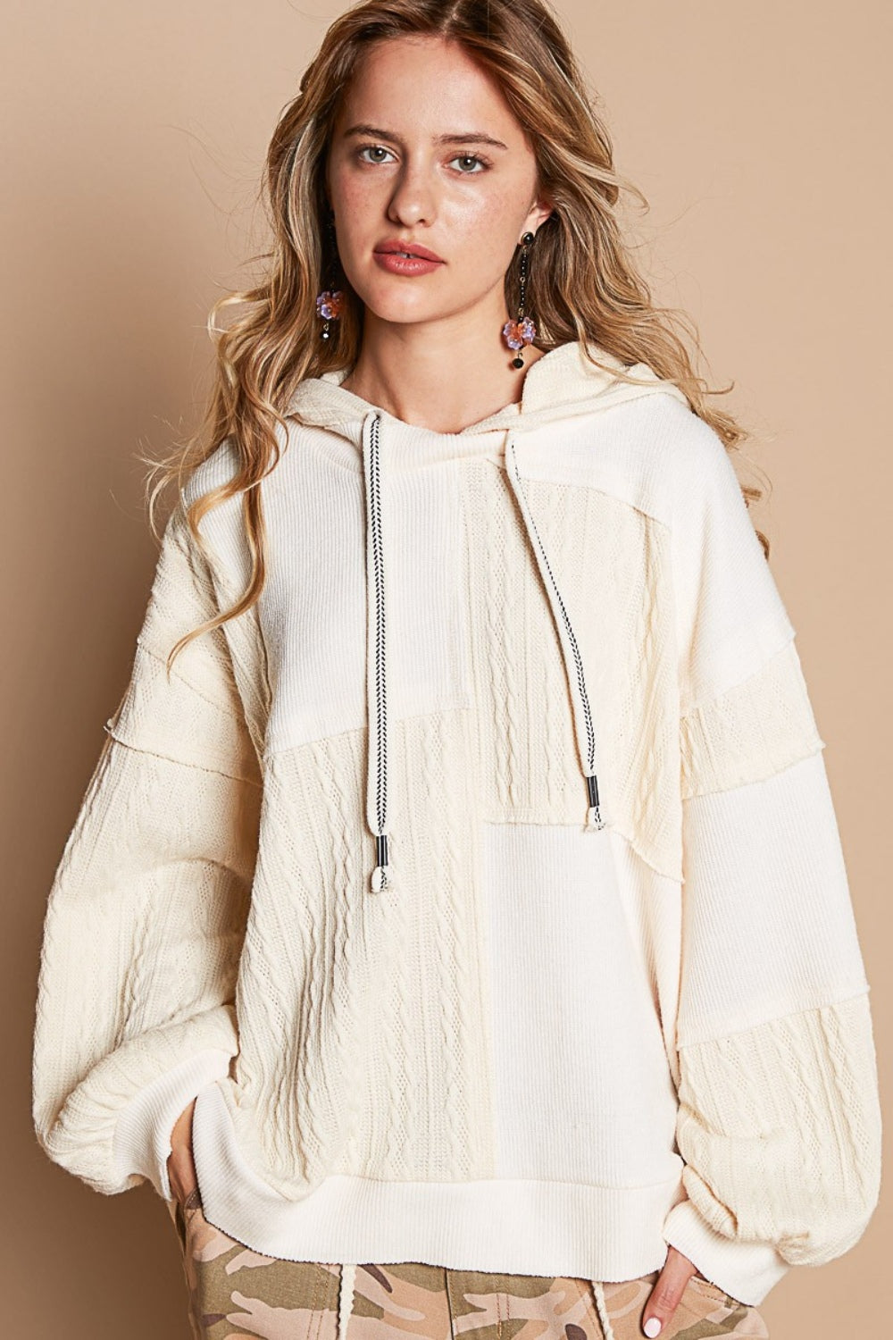 POL Exposed Seam Hooded Knit Top - The Daily Makeover