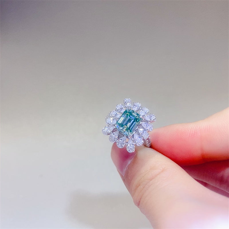 1 Carat Moissanite 925 Sterling Silver Ring - The Daily Makeover
