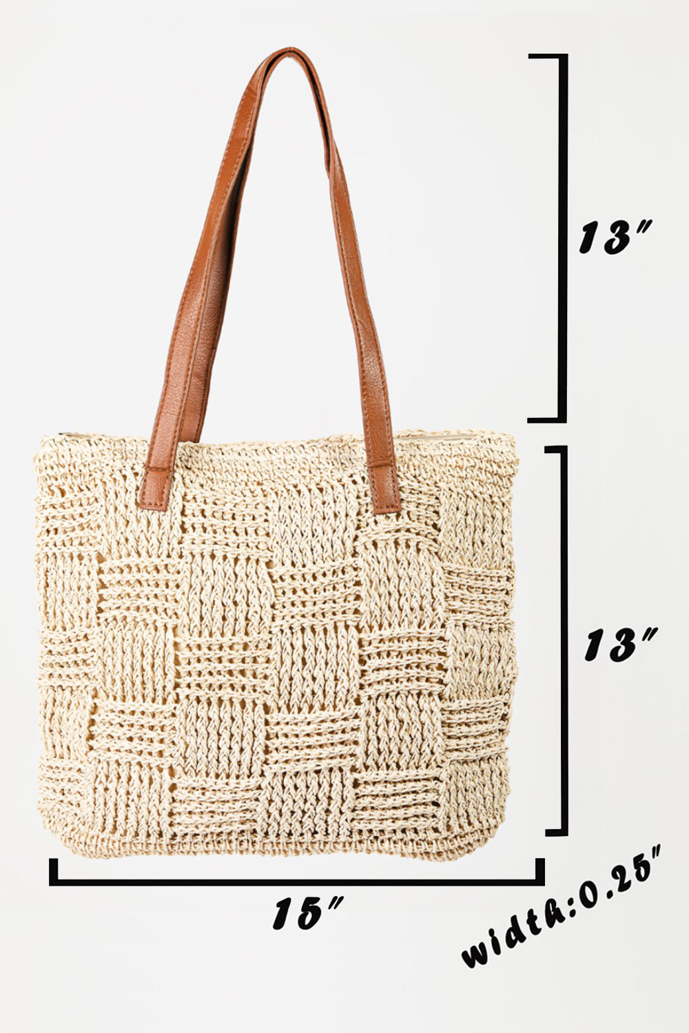 Fame Braided Faux Leather Strap Tote Bag - The Daily Makeover