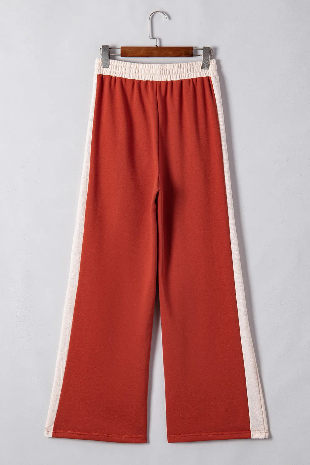 Drawstring Contrast Wide Leg Pants - The Daily Makeover