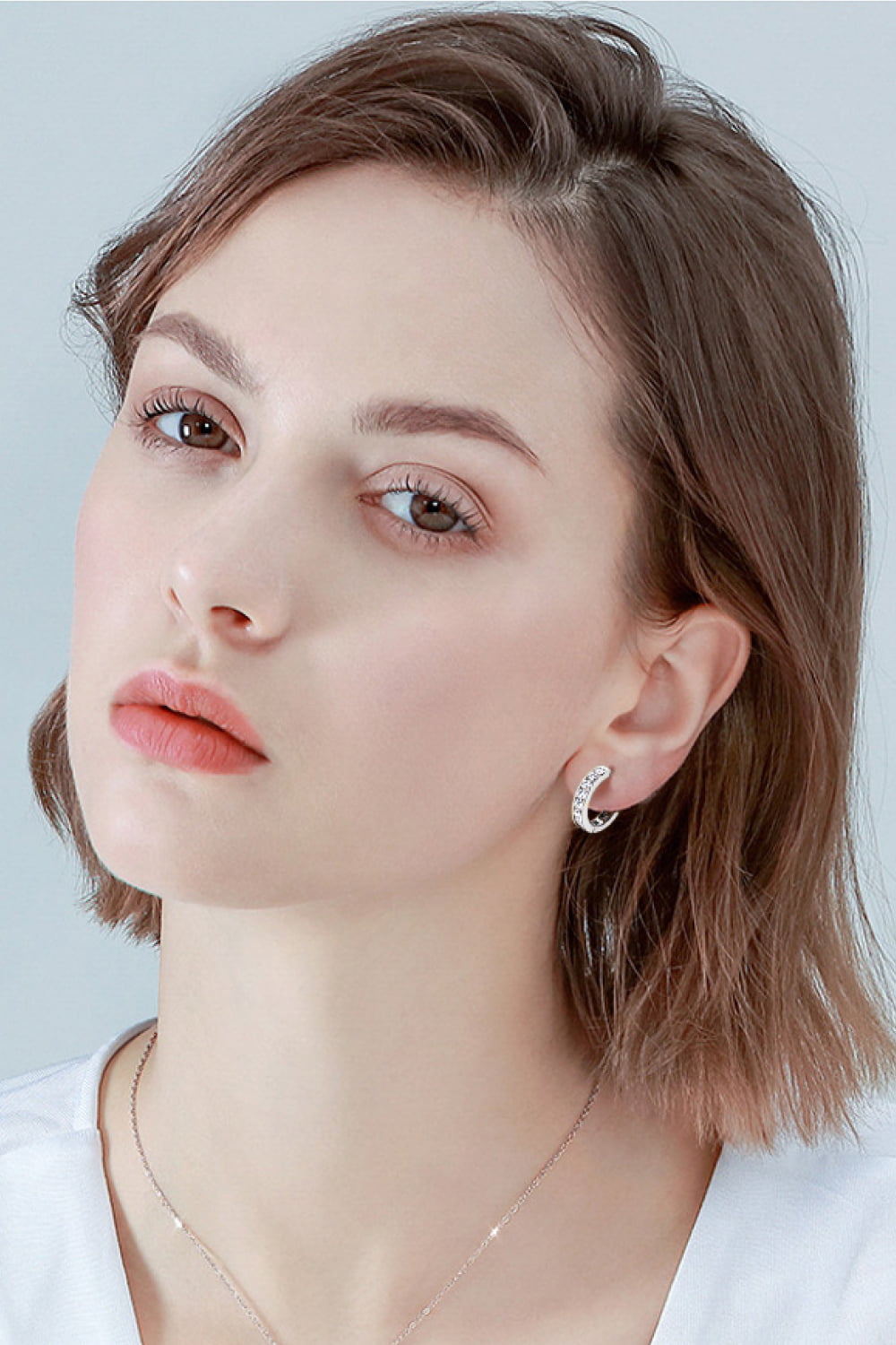 Moissanite 925 Sterling Silver Huggie Earrings - The Daily Makeover