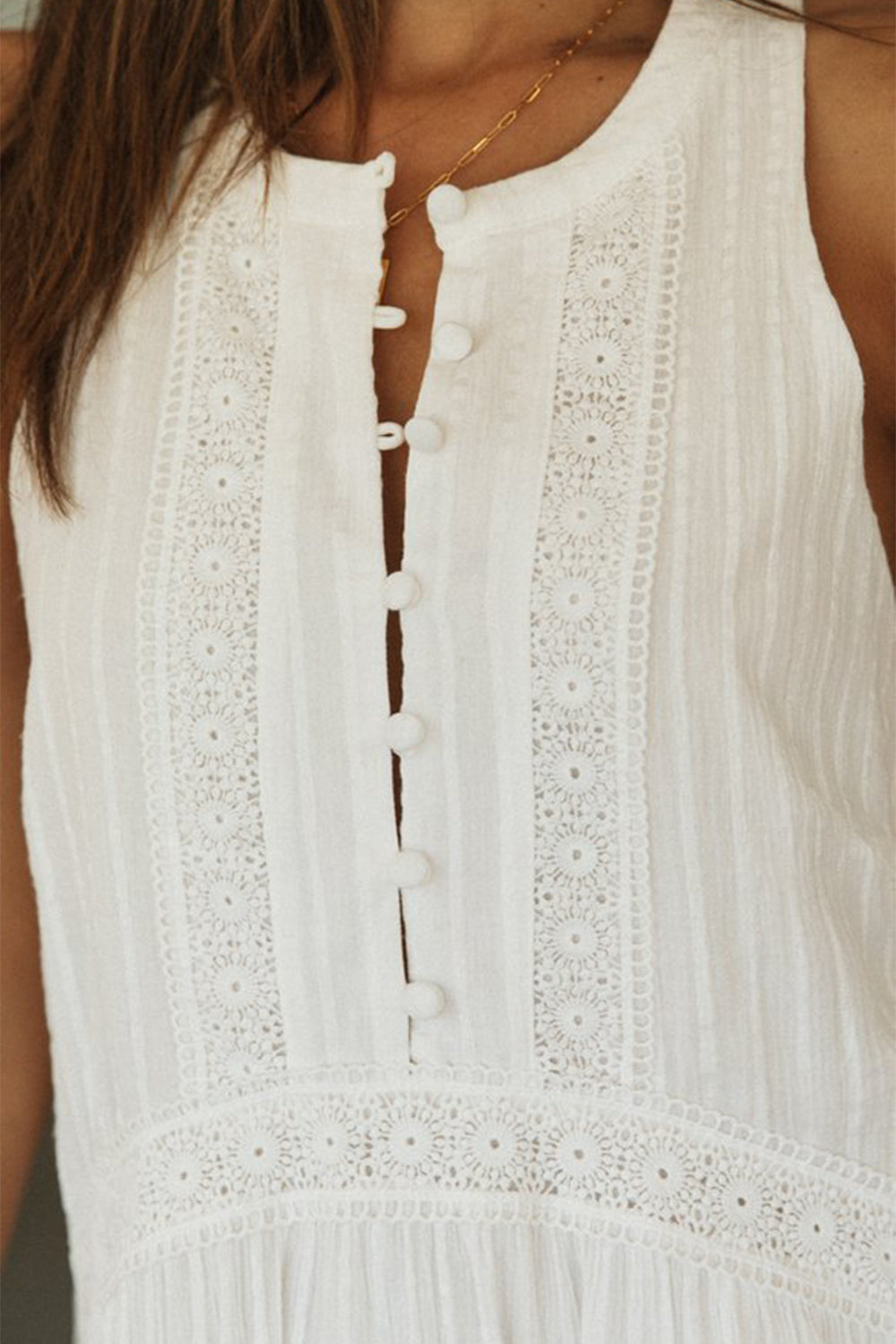 Half Button Sleeveless Mini Dress - The Daily Makeover