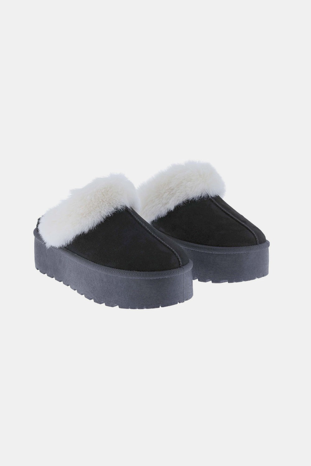 Weeboo Thick Bottom Fur Trim Snow Slippers - The Daily Makeover