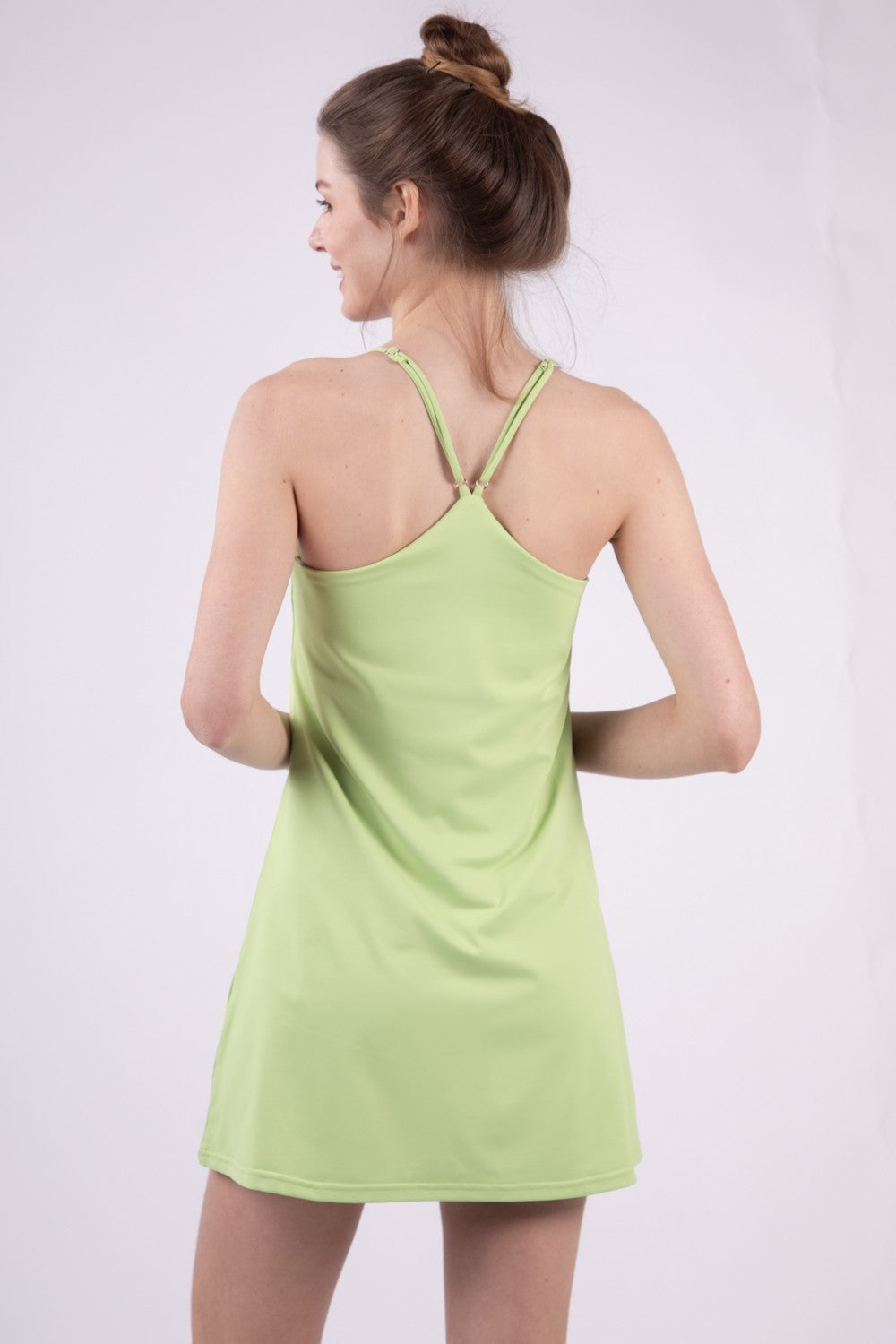 VERY J Sleeveless Active Tennis Dress with Unitard Liner - The Daily Makeover