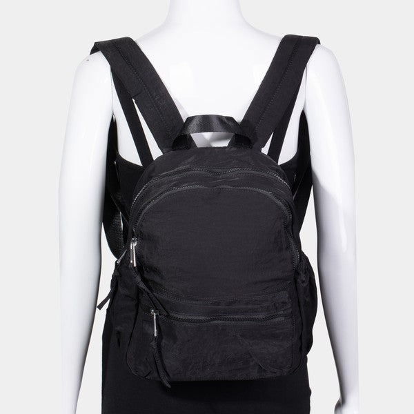 Fame Nylon Multi Pocket Backpack Bag - The Daily Makeover