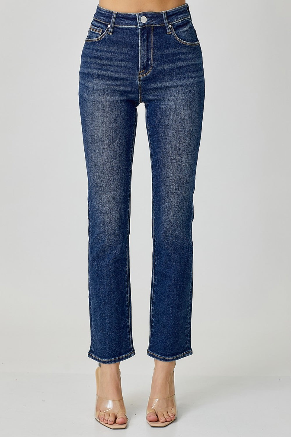 Full Size High Waist Straight Jeans - The Daily Makeover