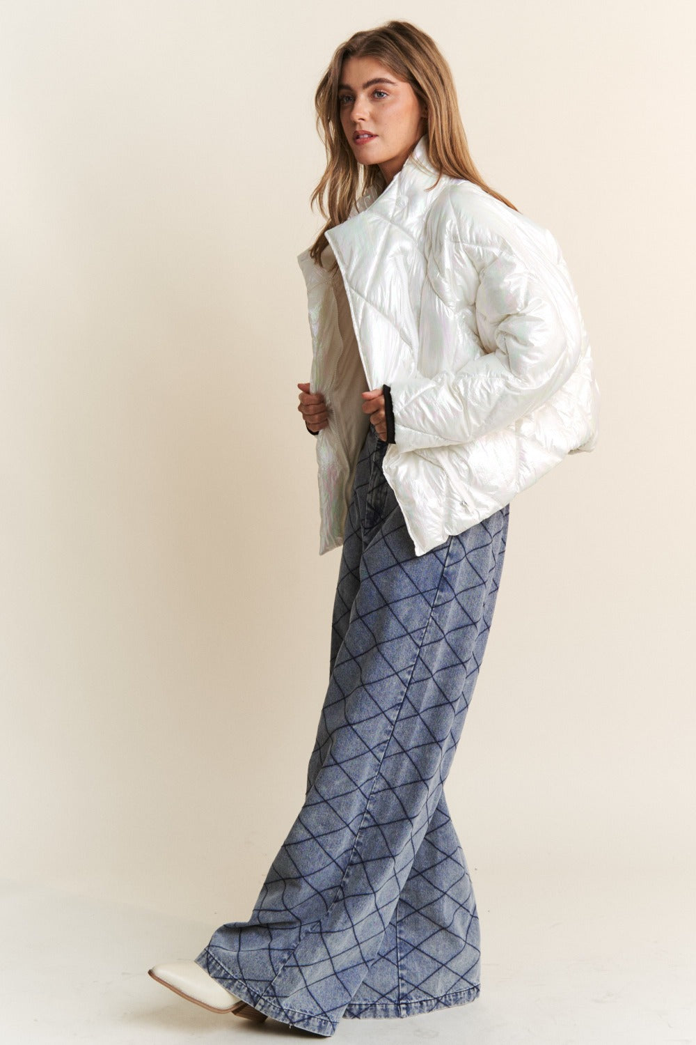 J.NNA Quilted Mock Neck Puffer Jacket - The Daily Makeover