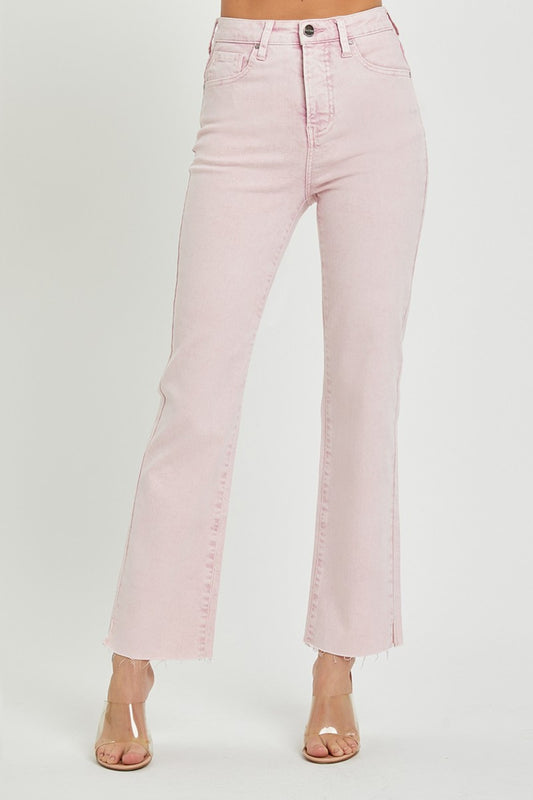 Full Size High Rise Tummy Control Straight Jeans