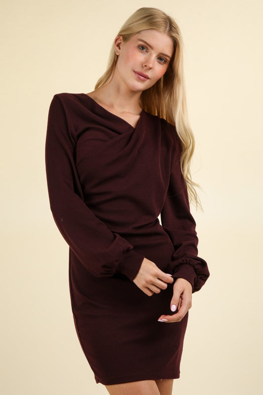 VERY J Ruched Detail Bodycon Mini Dress - The Daily Makeover