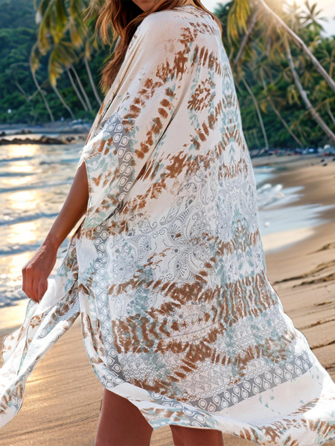 Printed Open Front Cover-Up - The Daily Makeover