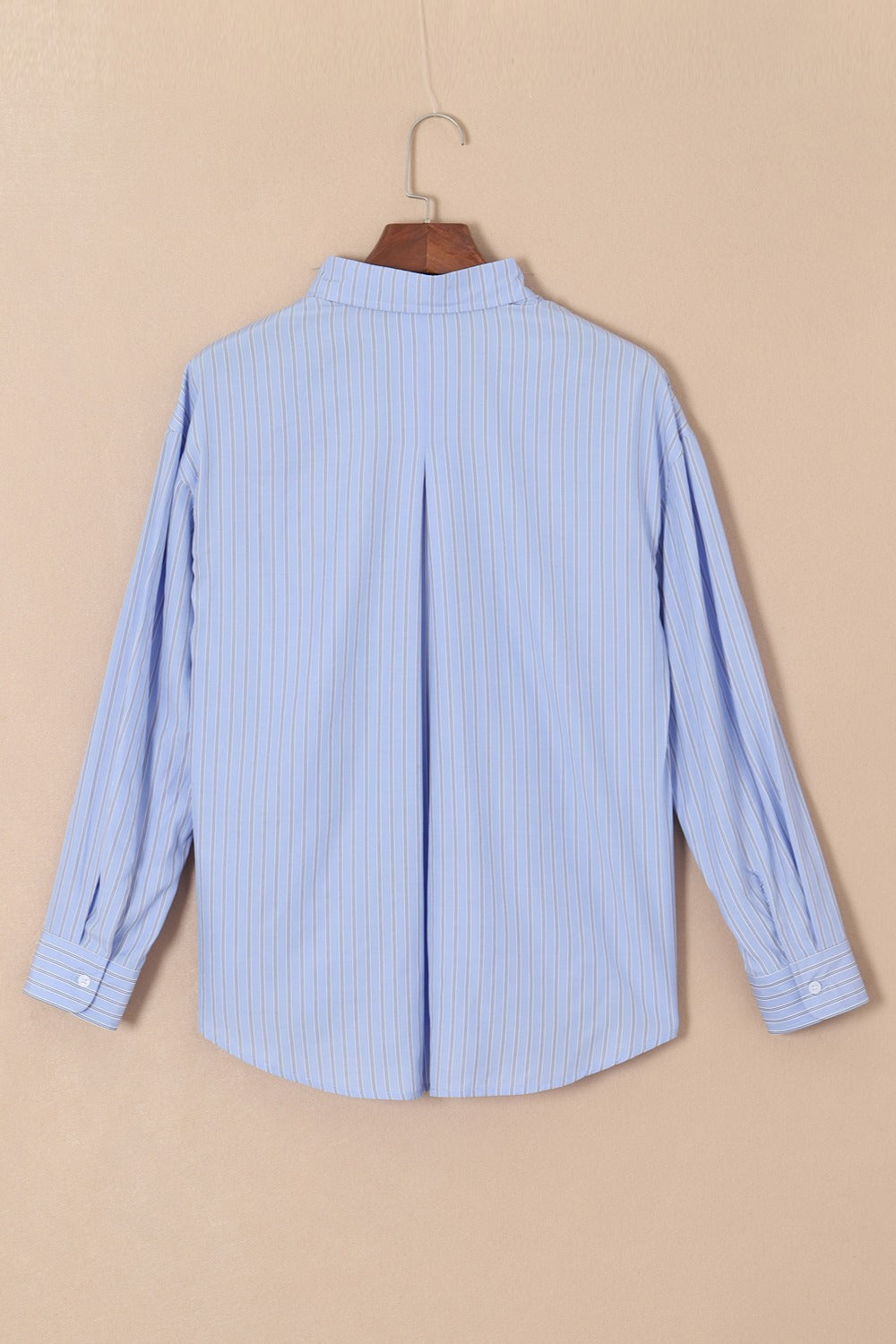 Striped Button Up Long Sleeve Shirt - The Daily Makeover