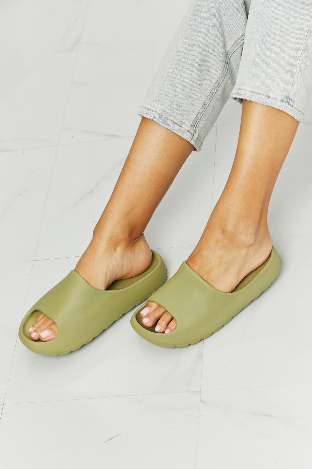 NOOK JOI In My Comfort Zone Slides in Green - The Daily Makeover