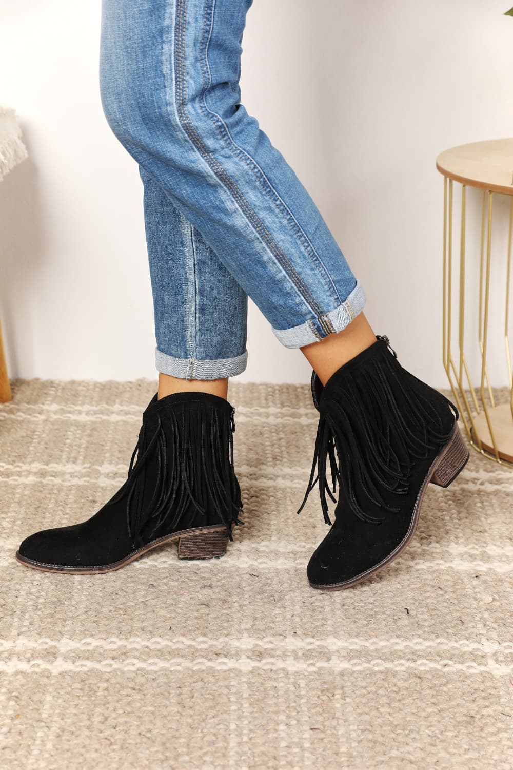Legend Women's Fringe Cowboy Western Ankle Boots - The Daily Makeover