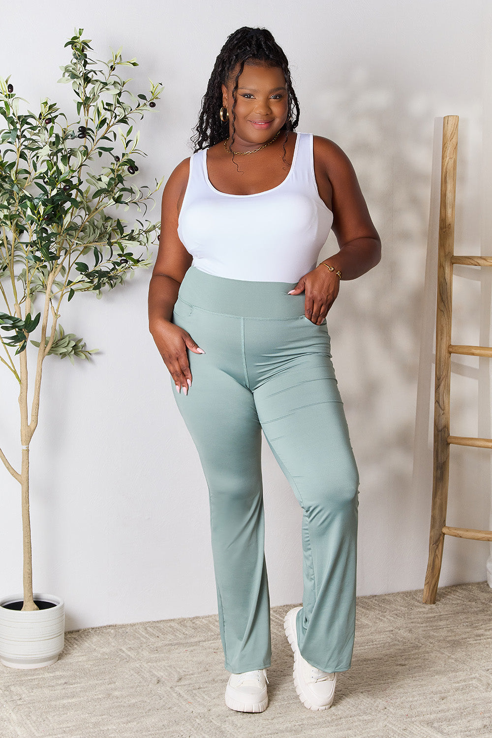 Heimish Full Size Wide Waistband Sports Pants - The Daily Makeover