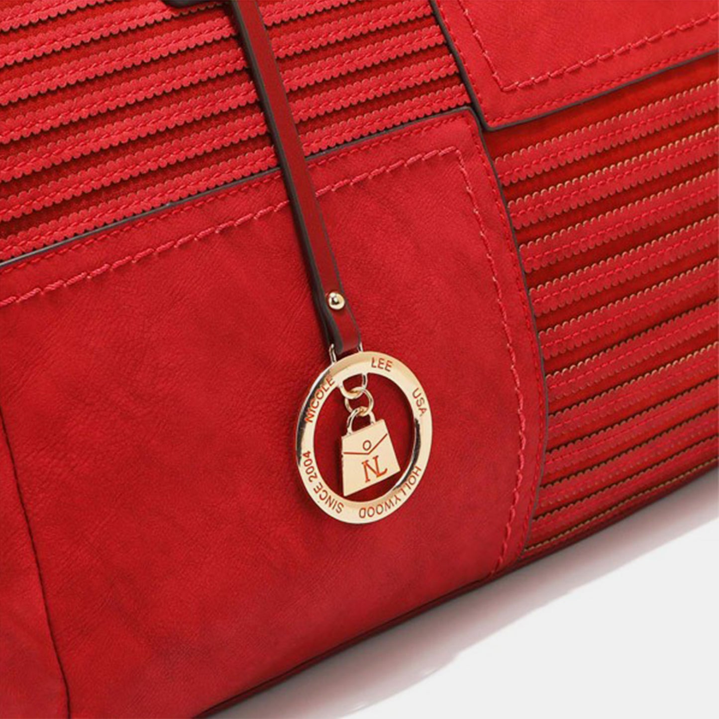 Nicole Lee USA Scallop Stitched Boston Bag - The Daily Makeover