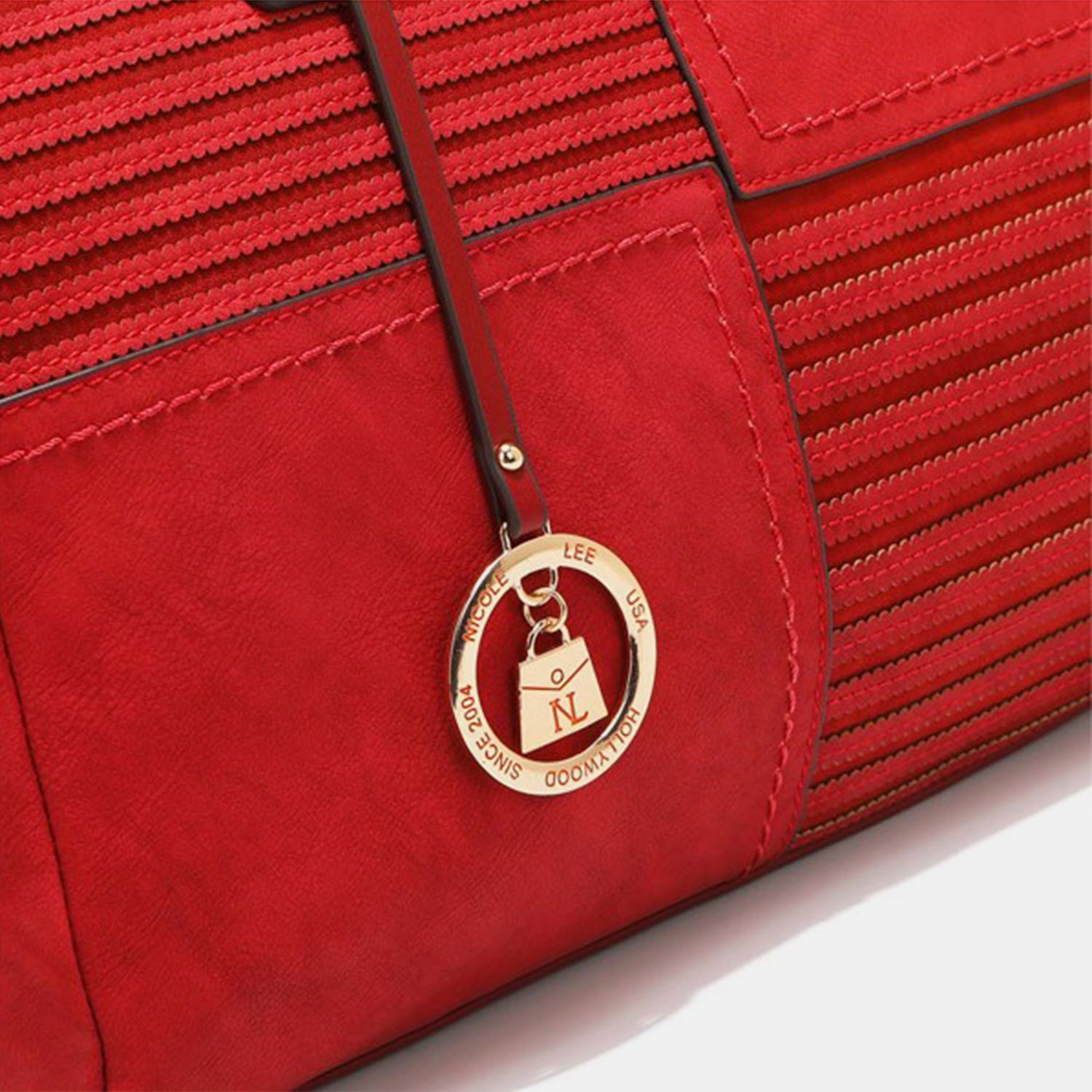 Nicole Lee USA Scallop Stitched Boston Bag - The Daily Makeover