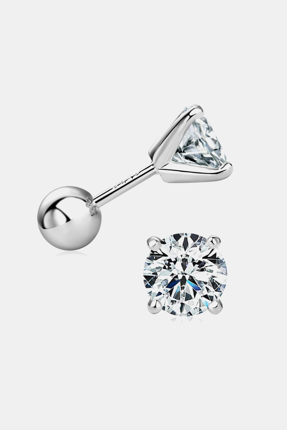 2 Carat Moissanite 925 Sterling Silver Stud Earrings - The Daily Makeover