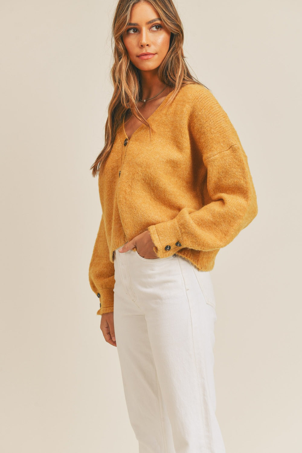 MABLE Long Sleeve Button Down Sweater Cardigan - The Daily Makeover