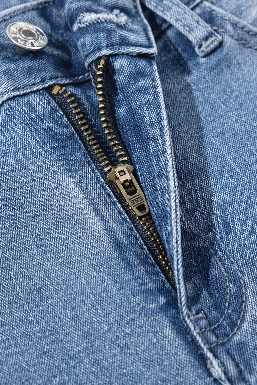 Raw Hem Wide Leg Jeans with Pockets - The Daily Makeover