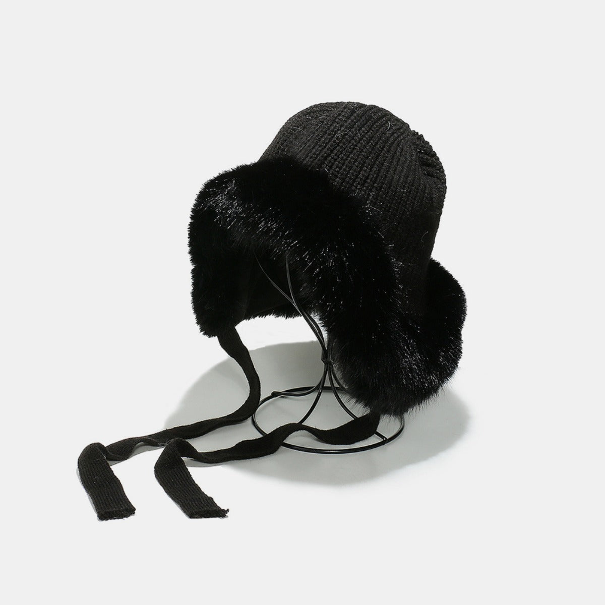 Thermal Tied Fuzzy Winter Hat - The Daily Makeover