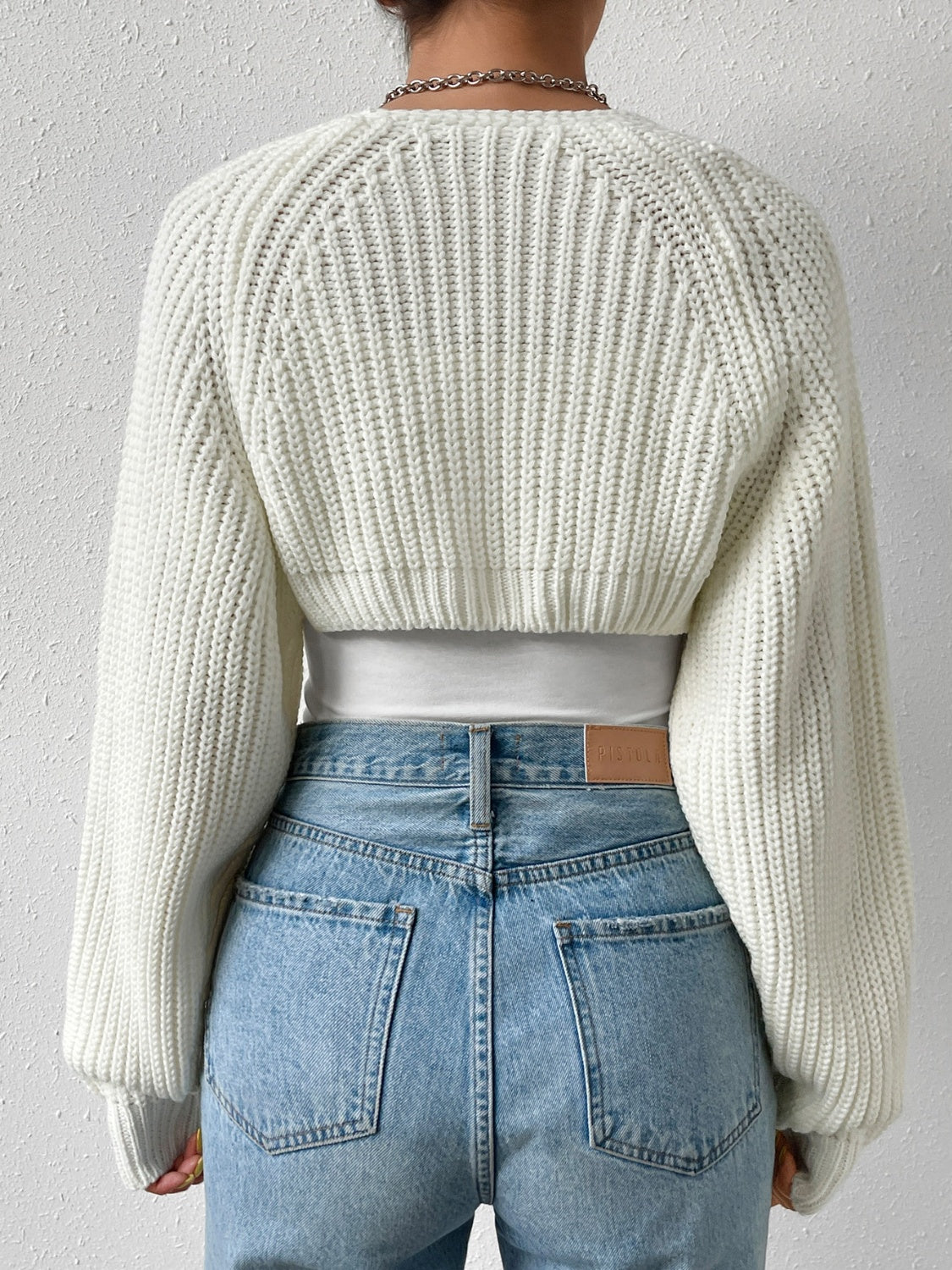 Honey Open Front Long Sleeve Cropped Cardigan - The Daily Makeover