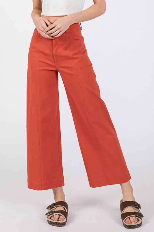 SAGE + FIG Wide Leg Cropped Pants - The Daily Makeover