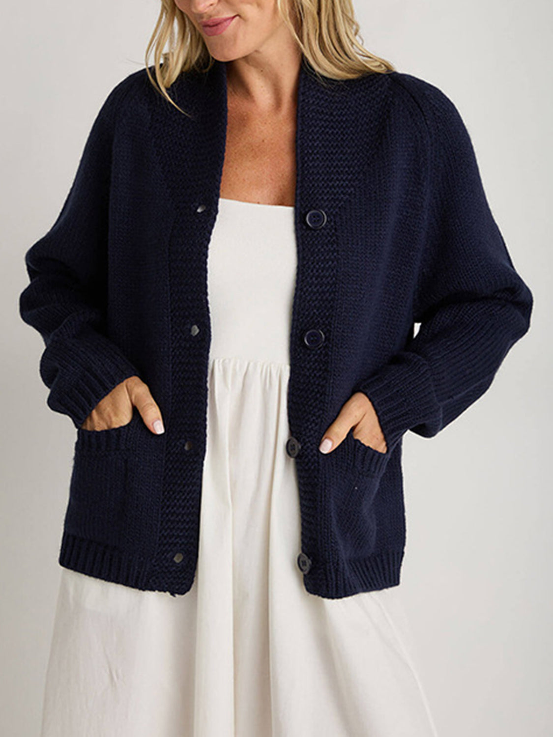 Lobster Button Up Long Sleeve Cardigan - The Daily Makeover