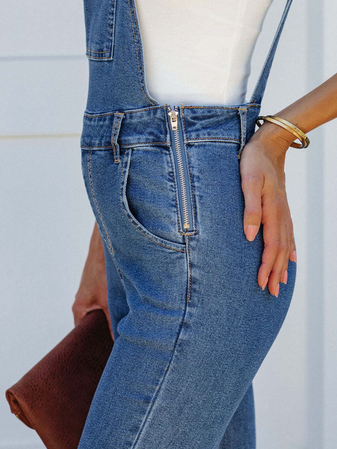 Raw Hem Denim Overall - The Daily Makeover