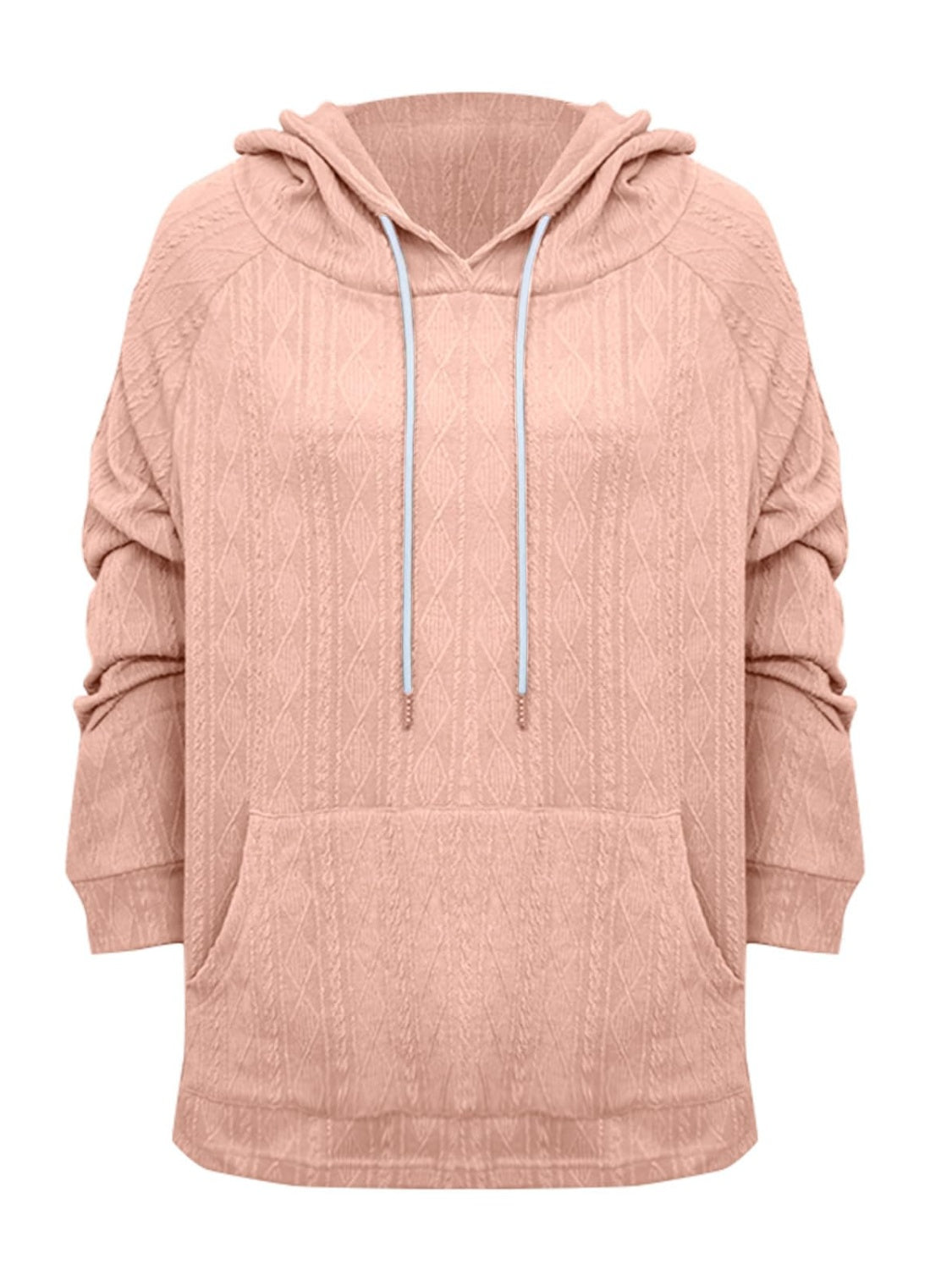 Full Size Drawstring Long Sleeve Hoodie - The Daily Makeover