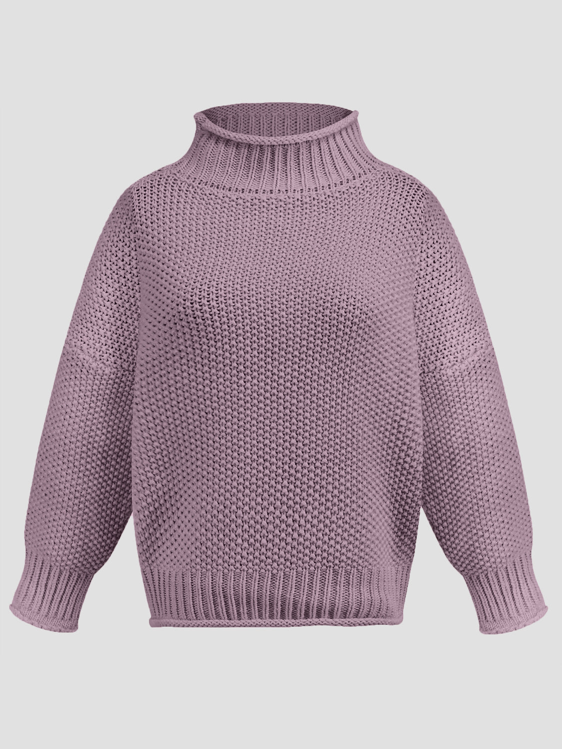 Turtleneck Long Sleeve Sweater - The Daily Makeover