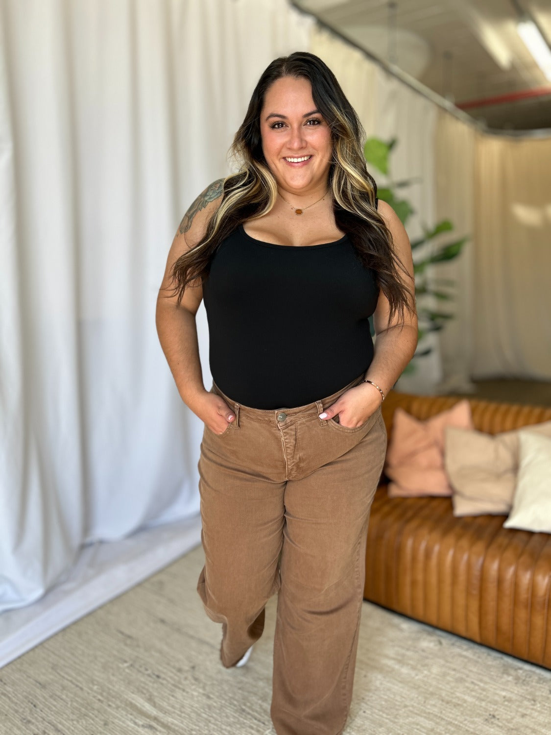 RFM Full Size High Rise Garment Dye Wide Leg Jeans - The Daily Makeover