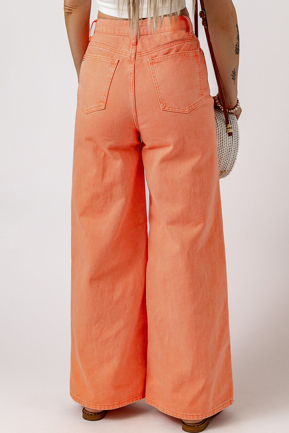 Wide Leg High Waist Jeans - The Daily Makeover