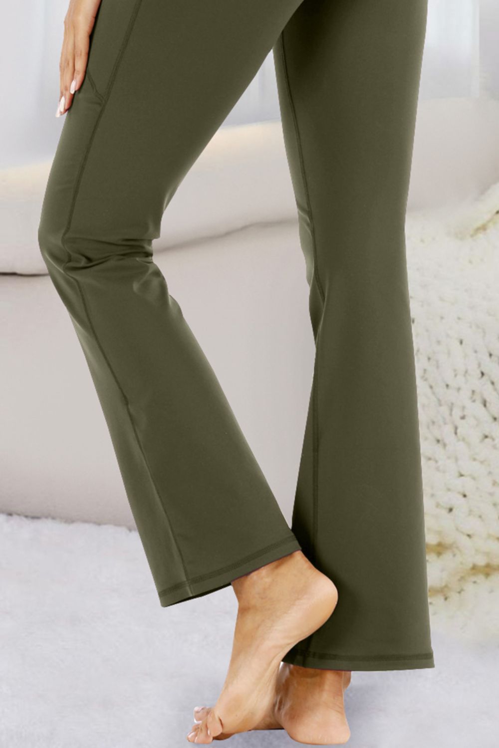 Pocketed High Waist Active Pants - The Daily Makeover