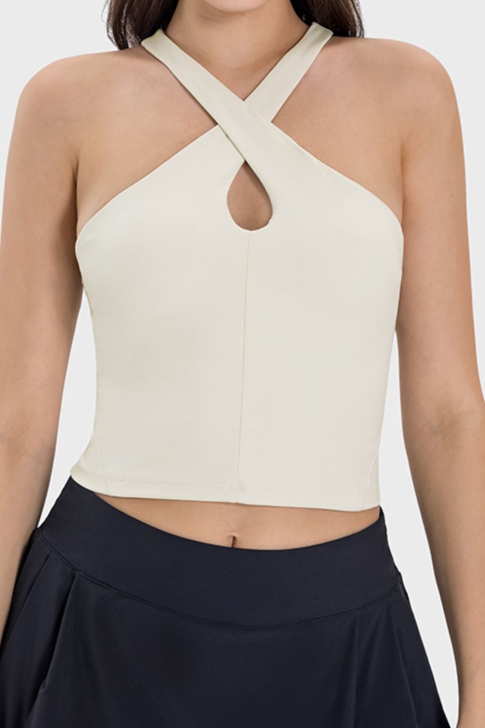 Crisscross Grecian Neck Active Cami - The Daily Makeover