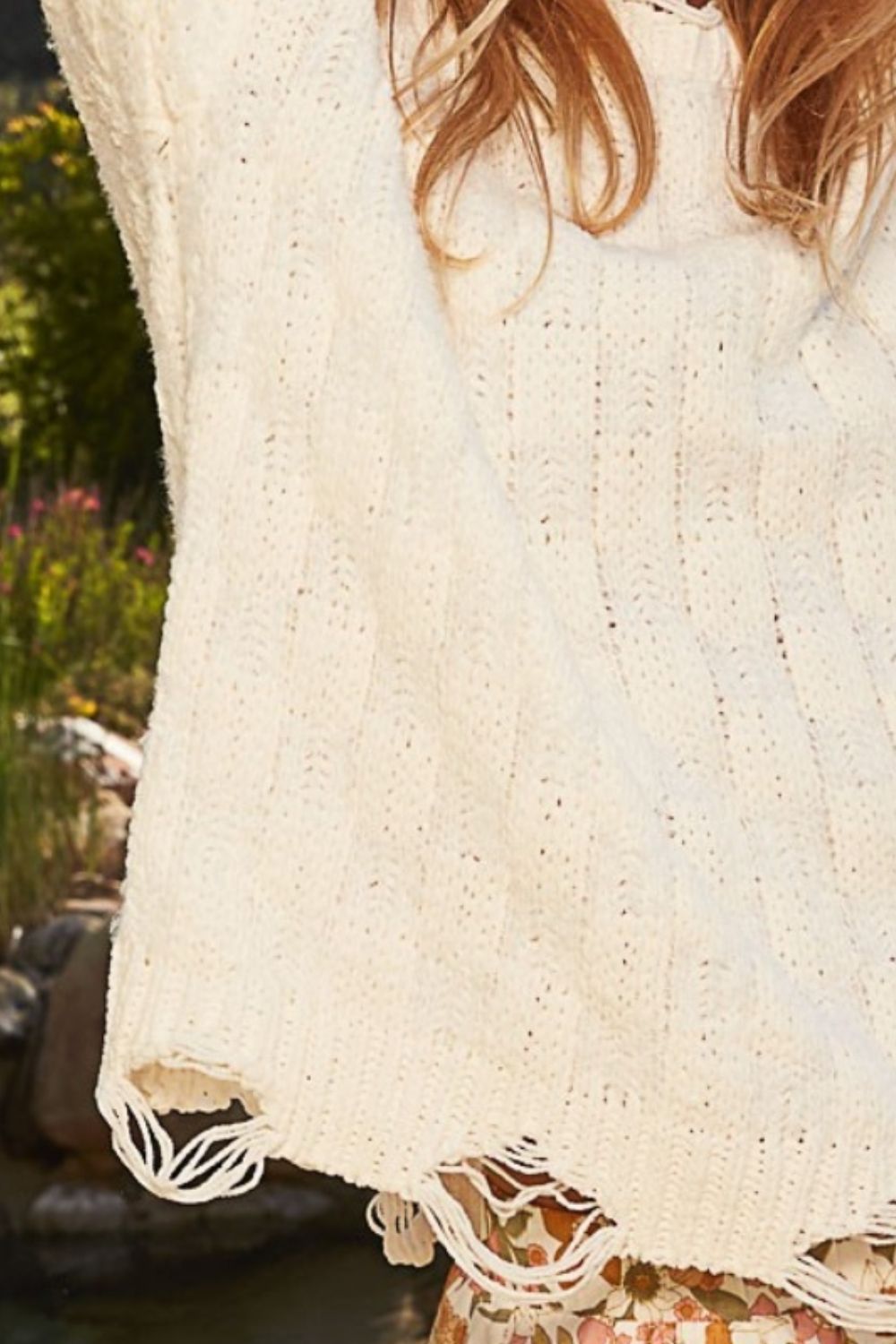 POL Checkered Distressed Edge Sweater - The Daily Makeover