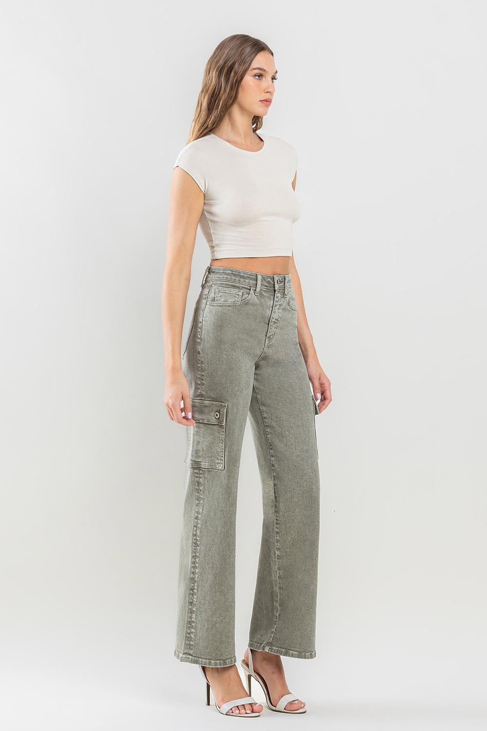 Vervet by Flying Monkey 90's Super High Rise Cargo Jeans - The Daily Makeover