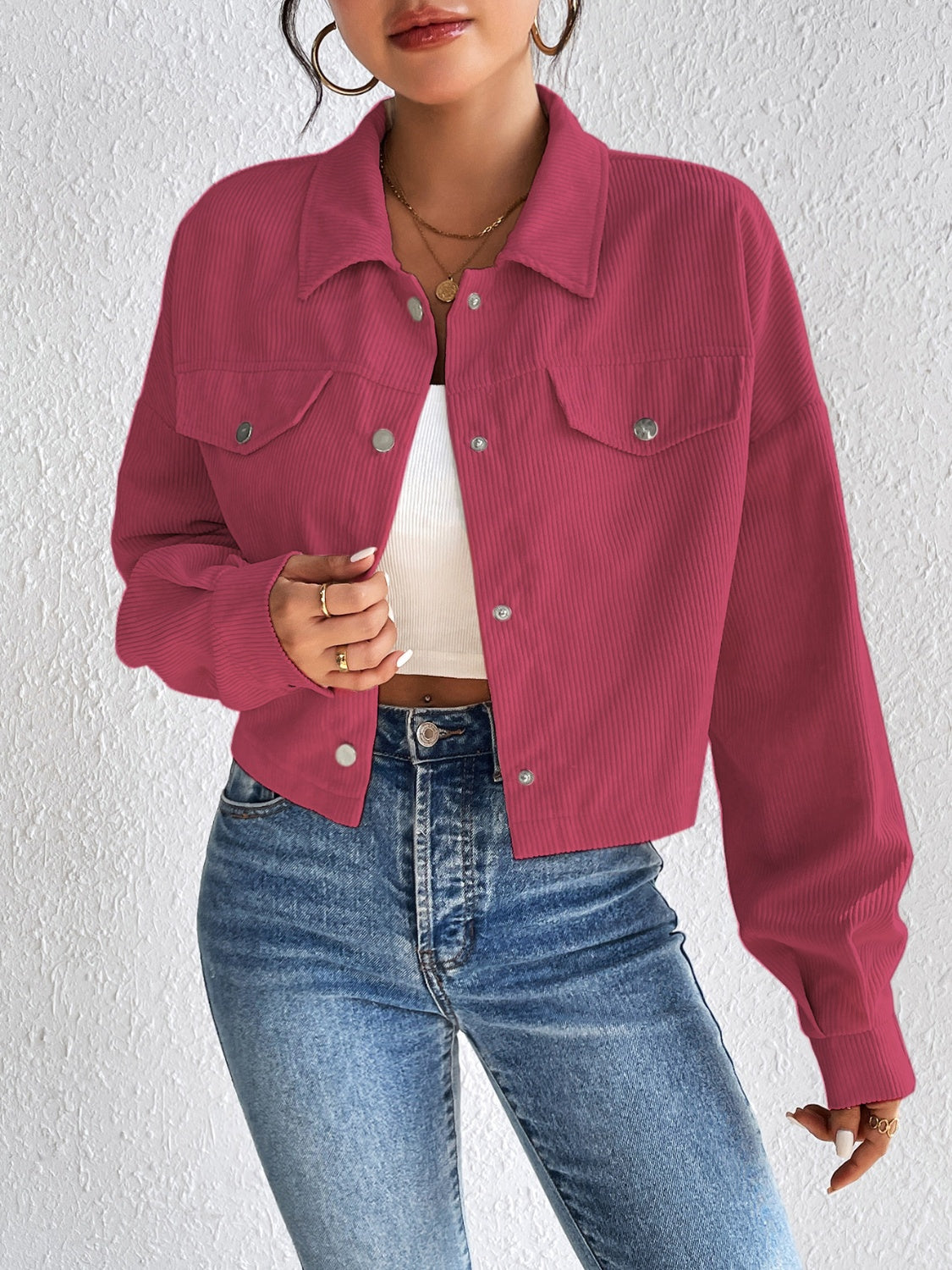 Honey Snap Down Long Sleeve Jacket - The Daily Makeover
