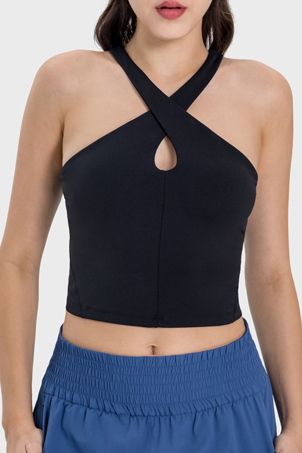 Crisscross Grecian Neck Active Cami - The Daily Makeover