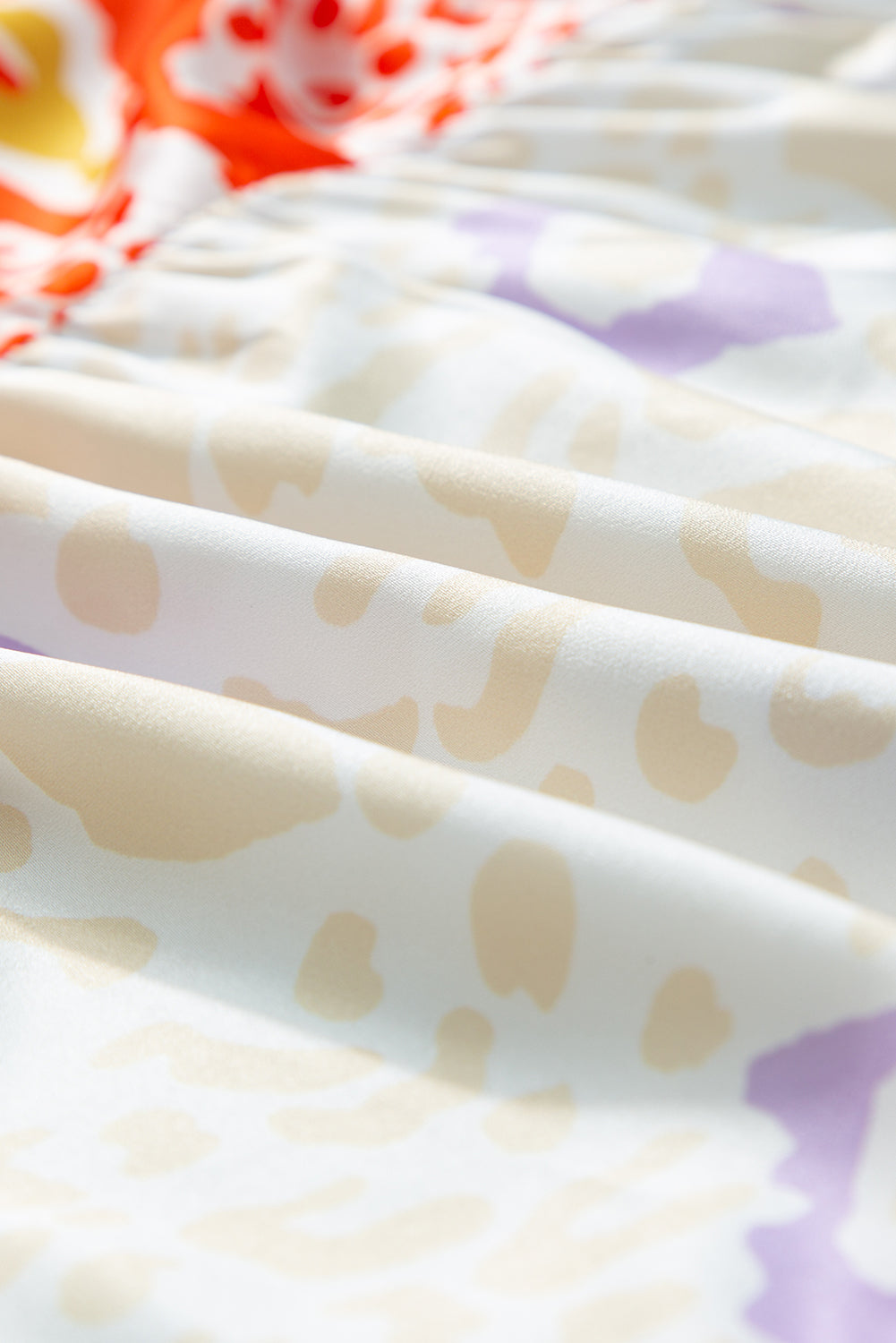 Plus Size Printed Notched Half Sleeve Dress - The Daily Makeover