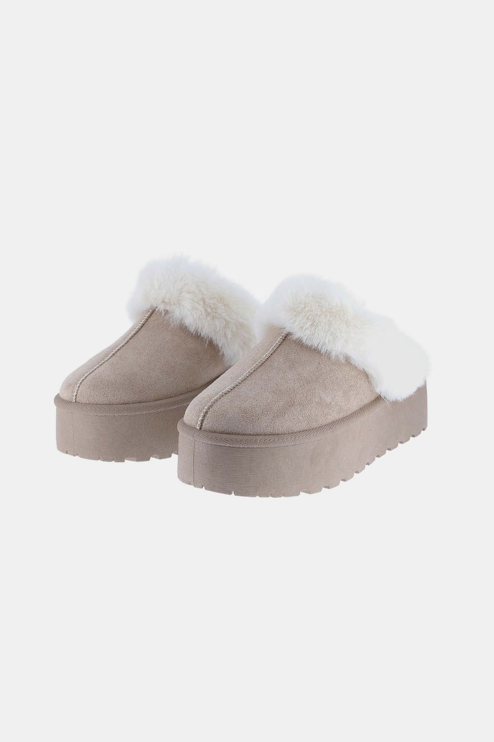 Weeboo Thick Bottom Fur Trim Snow Slippers - The Daily Makeover