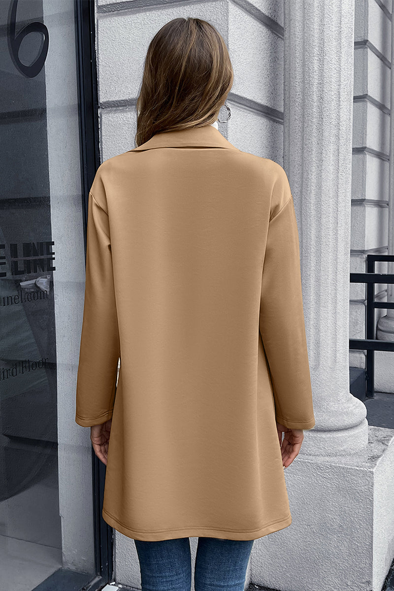 Ivy Lane Lapel Collar Long Sleeve Blazer - The Daily Makeover