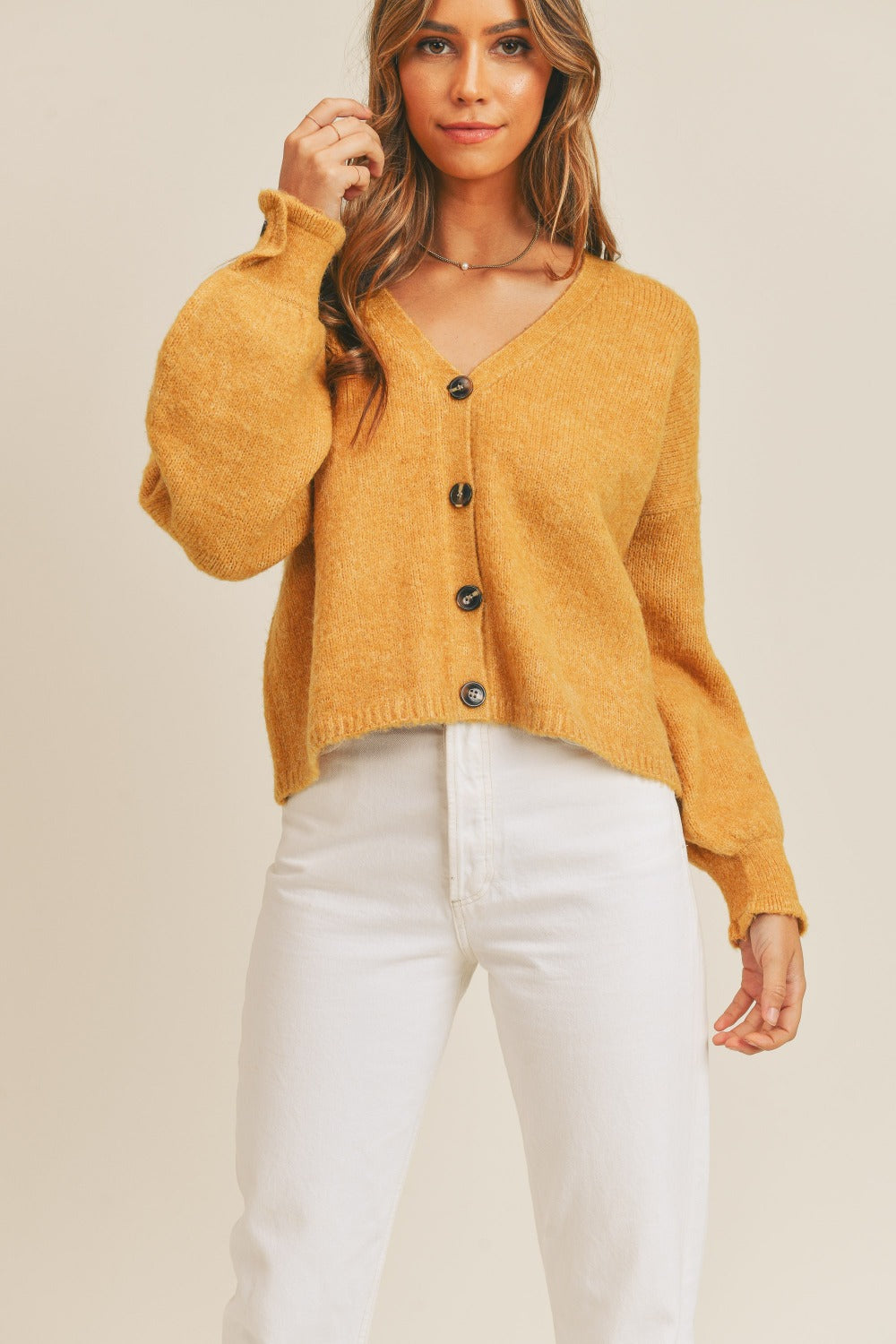 MABLE Long Sleeve Button Down Sweater Cardigan - The Daily Makeover