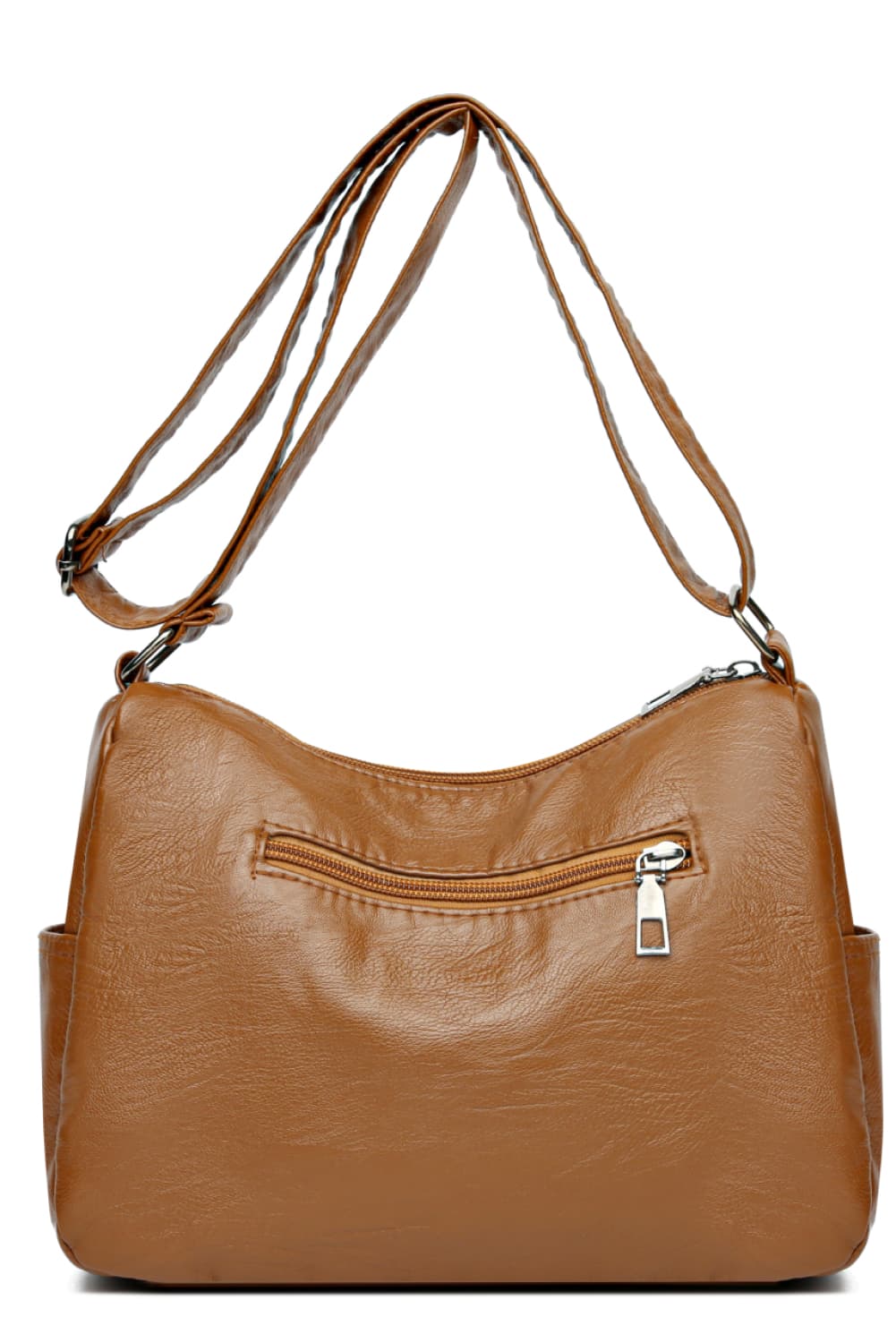 Multi-Pocket PU Leather Crossbody Bag - The Daily Makeover