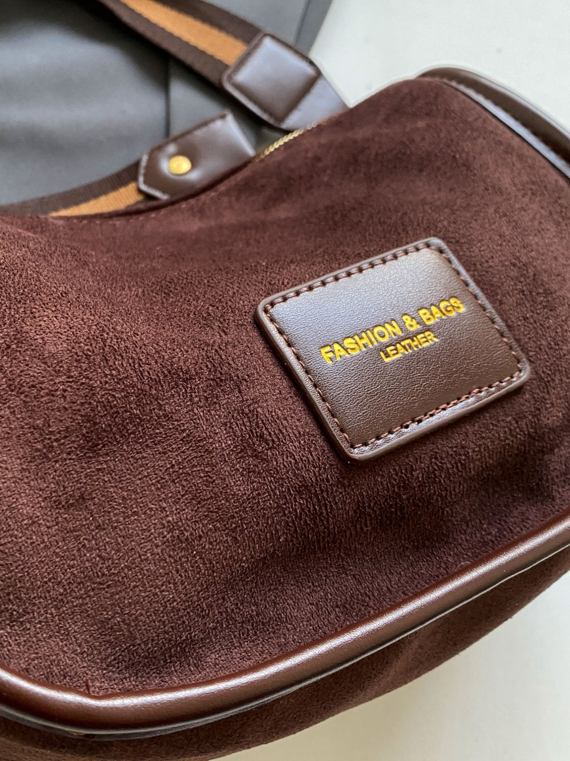 Suede Adjustable Strap Shoulder Bag - The Daily Makeover