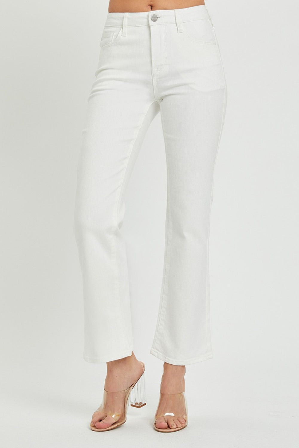 RISEN Full Size Mid Rise Bootcut Jeans with Pockets - The Daily Makeover