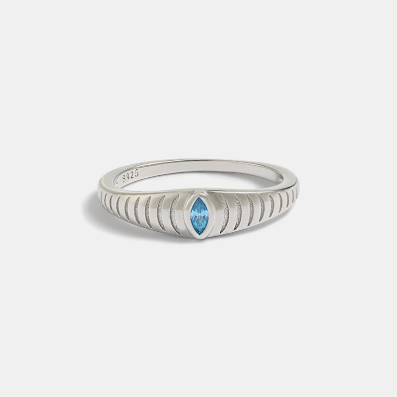 925 Sterling Silver Inlaid Zircon Ring - The Daily Makeover